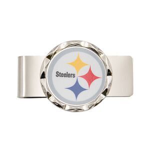 Aminco NFL Pittsburgh Steelers Diamond Cut Logo Metal Money Clip